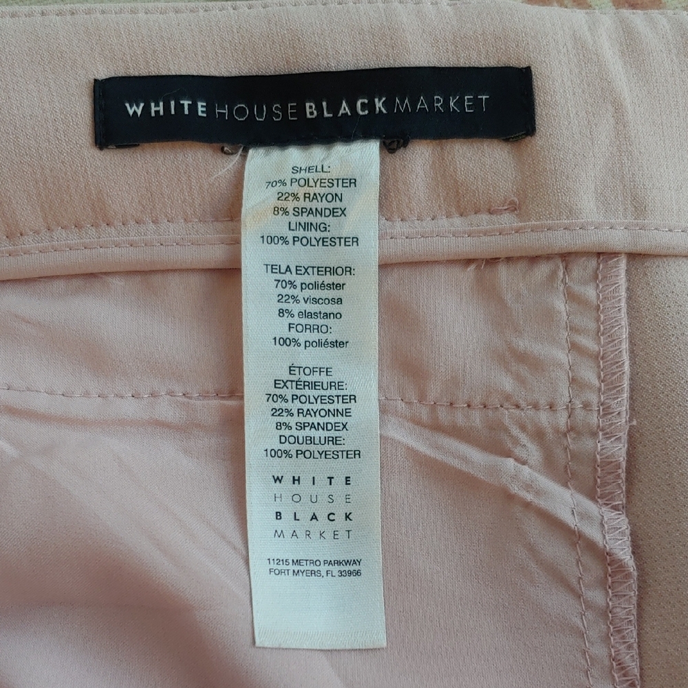 White House Black Market Slim Ankle Pants in Light Pink Women's size 12 Short - Picture 12 of 14